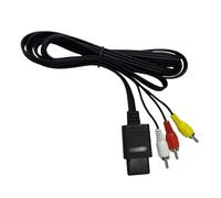 PMTFUMY N64 AV Cable Composite Video Cord Compatible，Composite TV AV Display Cable Replacement Wire Cords, with Nintendo Game Cube, SNES (1.8m / 6ft)