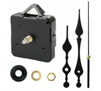 PMTFUMY Quartz Clock Movement Mechanism Kit, Silent High Torque Clock Motor Replacement with Hands & Mounting Accessories, 13mm Shaft for DIY Clock Repair Wall Desk Clock, Black
