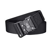 PMTFUMY Tactical Work Belt for Men, Heavy-Duty Quick Release Nylon Utility Belt with Alloy Loop, Adjustable Grade for Outdoor & Construction Use (Black)