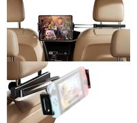 Pmueuff Car Headrest Tablet Stand, Foldable and Extendable Universal Tablet Holder for iPad / for Sumsung Tab/eReader/Switch/Cellphone/Others 4.7-13 Inches