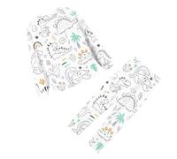 PMUYBHF Toddler Towel Robe Dinosaur Bulletin Board Border, 65. Cute Themed Classroom Border Trim for Chalkboard Wall Back to School (White, 3-4 Years)