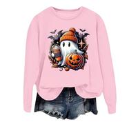 PMUYBHF Women's Halloween Jumper - Oversized Pumpkin & Skeleton Print Knit | Cosy Oversized Crew Neck Pullover with Long Sleeves | Autumn Winter Casual Snug Sweater 2026 Festive Knitwear