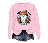 PMUYBHF Women's Halloween Jumper - Oversized Pumpkin & Skeleton Print Knit | Cosy Oversized Crew Neck Pullover with Long Sleeves | Autumn Winter Casual Snug Sweater 2026 Festive Knitwear
