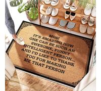 PMXA Polypropylene Welcome Mat - Mom,it's Amazing How One Can Be Such An Swesome,funny Intelligent Person.and Welcome | Outdoor Floor Mat Home Entrance For Airplane - Rubber Kitchen &(40X60CM)