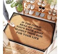 PMXA Wildflower Roll Seed Entry Rustic Doormat If You Could Read My Mind You'd Back Away Slowly Then Run For Your Life - Outdoor Waterproof | Square/Front Door Mat Outside Entrance -(50X80CM)
