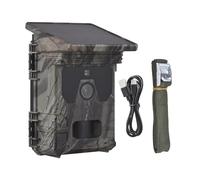 PMYIEXILA 50MP 4K Hunting Camera Solar Powered Night Vision Trail IP65 Waterproof 0.3s Trigger Time Outdoor High Resolution