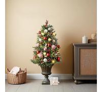 PMYIEXILA Artificial Potted Christmas Tree, Pre-decorated Evergreen Christmas Tree, Reusable For Porches, Holiday Decorations, Offices, Home Decor, Indoor And Outdoor Use(1pc)