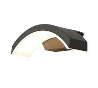 PMYIEXILA Baska Outdoor Wall Light Waterproof LED Curve Wall Sconce Wall Lighting Fixture, IP65 Outside Wall Mounted Lamp Modern Porch Lamps for Patio Garden Balconies Exterior Wall