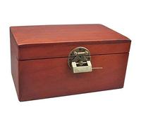 PMYIEXILA Wooden Cremation Urn for Human Ashes Adult - Rosewood Storage Stash Box Keepsake Funeral Urn With Lock And Key,A