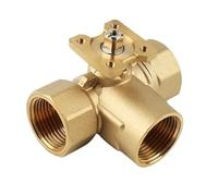 PN20 Brass Valve 3 Way Mixing Flow Ball for HVAC System DN15/DN20/DN25(3/4")
