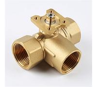 PN20 Brass Valve 3 Way Mixing Flow Ball Valve for HVAC System DN15/DN20/DN25 1Pcs(DN25)