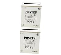 PNAJFUEL 2Pcs Tin Mailbox Cardboard Mailbox Two Door Mailbox Through Mailbox