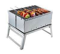 PNAJFUEL BBQ Barbeque Grill Charcoal Grill Barbecue Portable BBQ Stainless Steel Folding BBQ Camping Grill for Cooking Small Grill/a