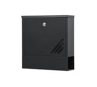 PNAJFUEL Letter Box Mail Box Mailbox Wall Mount Mailboxes for outside with Lock Keys House Numbers Wall Mounted Mail Box External Post Box/Black/30X8.6X33Cm