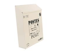 PNAJFUEL Mailbox The Office Decor Fence Post Toppers Locking Letter Hanging Wall Decor Retro Decor Wall Hooks/White/29.30X21.70X6.50Cm