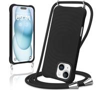 Pnakqil Magnetic Mobile Phone Strap for iPhone 15, Case with Strap, Mobile Phone Case Compatible with MagSafe, Military Protection Protective Case, Shockproof, Soft Silicone with Chain, Removable for