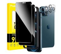 Pnakqil Privacy Screen for iPhone 12 Pro Tempered Glass with Camera Protection, Privacy Screen Protector, Anti-Spy Protective Glass Tempered Glass Screen Protector Privacy Screen with Frame
