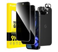 Pnakqil Privacy Screen Protector for Google Pixel 9a with Camera Screen Protection, Anti-Spy Tempered Glass, Screen Protector with Anti-Spy Angle 28°, Pack of 2