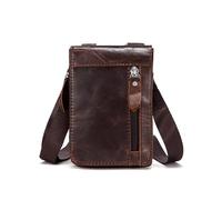 PNAWLLCF Men's Small Baotou Layer Retro Fanny Pack Shoulder Crossbody Bag A Piece(Rosso)