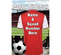 pnc124 Arsenal Happy Birthday Card, Can be Created for Any Event Greetings Card. A5 Personalised Greetings Cards by Gifts for All 2016 from Derbyshire UK