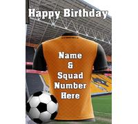 pnc142 Wolverhampton Wanderers Happy Birthday Card, Can be Created for Any Event Greetings Card. A5 Personalised Greetings Cards by Gifts for All 2016 from Derbyshire UK