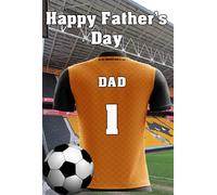 pnc142 Wolverhampton Wanderers Happy Father's Day Card A5 Personalised Greetings Cards Posted by US Gifts for All 2016 from Derbyshire UK