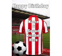 pnc181 Stoke City Happy Birthday Card, Can be Created for Any Event Greetings Card. A5 Personalised Greetings Cards by Gifts for All 2016 from Derbyshire UK