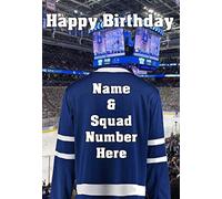 pnc204 Toronto Maple Leafs Happy Birthday Card, Can be Created for Any Event Greetings Card. A5 Personalised Greetings Cards by Gifts for All 2016 from Derbyshire UK