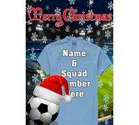 pnc262 Manchester City Football Soccer Christmas Card Xmas A5 Personalised Greetings Can be Created for Any Event A5 Personalised Greetings Cards BY GIFTS FOR ALL 2016 FROM DERBYSHIRE UK