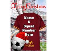 pnc277 AS Roma Football Soccer Christmas Card Xmas A5 Personalised Greetings Can be Created for Any Event A5 Personalised Greetings Cards by Gifts for All 2016 from Derbyshire UK