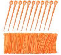 Pndeyo 180pcs Brush Hair Roller Pick, Plastic Hair Roller Locking Tools, Curler Pin Rod Crochet Accessories for Women Hair Curling Styling- Orange