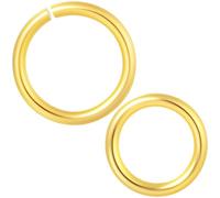 Pndeyo 2pcs 925 Sterling Silver Jewelry Clasps, Hypoallergenic Round Necklace Enhancer Shortener, Spring Rings Clasp Connector Carabiner for Bracelet Anklet Jewelry Making- Gold