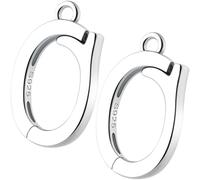 Pndeyo 2pcs 925 Sterling Silver Oval Jewelry Clasps, Hypoallergenic Necklace Enhancer Shortener, Spring Bail Clasp Rings Connector Carabiner for Bracelet Anklet Jewelry Making