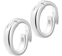 Pndeyo 2pcs 925 Sterling Silver Oval Pendant Clasp, Hypoallergenic Jewelry Connector Fastener, Lobster Spring Clasp for Keychains Necklace Bracelet Jewelry Making