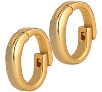 Pndeyo 2pcs Gold Plated Oval Pendant Clasp, Hypoallergenic 925 Sterling Silver Jewelry Connector Fastener, Lobster Spring Clasp for Keychains Necklace Bracelet Jewelry Making