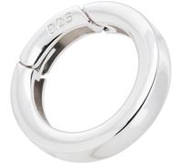 Pndeyo 2pcs Oval Locking Jewelry Clasps, Hypoallergenic Necklace Enhancer Shortener, Necklace Clasps and Closures Connector Carabiner for Bracelet Anklet Jewelry Making- Silver