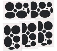 Pndeyo 40pcs Round Oval Nylon Repair Patches, Waterproof Puffer Down Jacket Repair Patch, Self-Adhesive Clothes Repair Sticker for Clothing Tent Sleeping Bags Ski Pants Holes Fixing- Black
