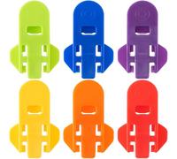 Pndeyo 6pcs Manual Soda Beer Can Opener, Pop Beverage Can Cover Lid Protector, Plastic Drink Shields for Picnics Barbecues Camping Music Festival- Yellow & Purple & Orange & Blue & Red & Green