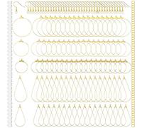 Pndeyo 700pcs Hypoallergenic Hoop Earrings Making Kit, Mix Size Earring Beading Hooks for Women, Spring Earring Wire Hooks Pads Accessories for DIY Jewelry Making- Gold