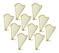 Pndjkkeeg Miniature Harp, Miniature Musical Instrument Model, Mini Harp Model Pendant for Music Home Decor Easy Install