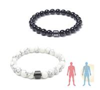 Pnedeodm 2Pcs Anti Alcohol Bracelet, Stop Drinking Alcohol Bracelet, Anti Alcohol Magnetic Bracelets Women, Reduces Cravings, Relieves Anxiety & Withdrawal Stress (A)