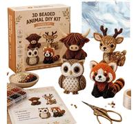 Pnedeodm DIY Animal Beading Kit for Adults and Beginners, Petite 3D Beaded Animal Craft Kit, Complete Animal Beading Craft Set with Instructions, Stress Relief Handmade Art Decor Gift (G)