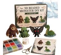 Pnedeodm DIY Animal Beading Kit for Adults and Beginners, Petite 3D Beaded Animal Craft Kit, Complete Animal Beading Craft Set with Instructions, Stress Relief Handmade Art Decor Gift (A1)