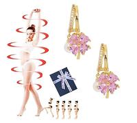 Pnedeodm Lovefinity Lymphvity MagneTherapy Germanium Earrings, Flysmus Halolux Lymphvity Germanium Earrings, Lymphatic Magnetotherapy Earrings (Light Pink,1 Pair)