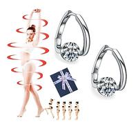 Pnedeodm Lovefinity Lymphvity MagneTherapy Germanium Earrings, Flysmus Halolux Lymphvity Germanium Earrings, Lymphatic Magnetotherapy Earrings (Sliver,1 Pair)