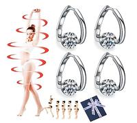 Pnedeodm Lovefinity Lymphvity MagneTherapy Germanium Earrings, Flysmus Halolux Lymphvity Germanium Earrings, Lymphatic Magnetotherapy Earrings (Sliver,2 Pair)