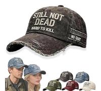 Pnedeodm Still Not Dead Cap for Men, Adjustable Embroidered Vintage Distressed Baseball Cap for Fan Cheering, Humorous Cap Baseball Hat (A)
