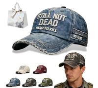Pnedeodm Still Not Dead Hat for Men Women - Funny Ain't Dead Yet Baseball Cap Vintage Distressed Dad Hat (B)