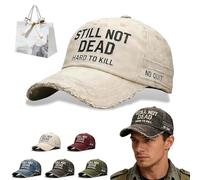 Pnedeodm Still Not Dead Hat for Men Women - Funny Ain't Dead Yet Baseball Cap Vintage Distressed Dad Hat (C)