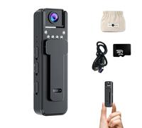 Pnedeodm Wearable Body Camera, Full Hd Rechargeable Mini Body Camera With Night Vison & 180° Rotating Lens, Infrared Night Vision Portable Recorder Support Loop Recording (1pc)